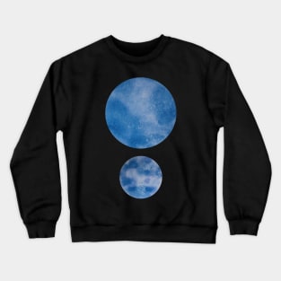 Blue Minimal Dots Abstract Pattern. Crewneck Sweatshirt